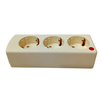 3 LUBANG / BRIGHT-G Stop Kontak Terminal Arde Tempel OB Outbow Putih