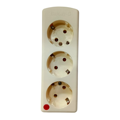 3 LUBANG / BRIGHT-G Stop Kontak Terminal Arde Tempel OB Outbow Putih