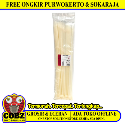 4.8 MM x 400 MM / MASKO Kabel Cable Ties Tali Ripet 40 CM Putih Pack