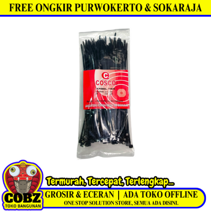 1,5 MM x 150 MM / COSCO Kabel Cable Ties Tali Ripet 15 CM Hitam Pack