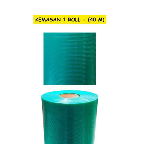 0.8 MM x 100 CM x 40 M / FLEXILON STRIPLINE Fiber Pintu Pagar Teras Green Roll