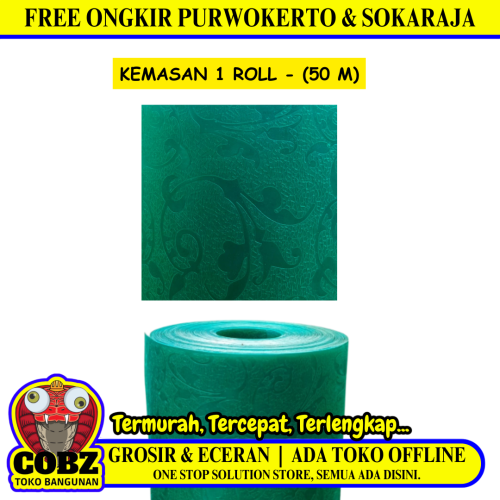 0.6 MM x 100 CM x 50 M / FLEXILON NEO Fiber Pintu Pagar Teras Green Roll
