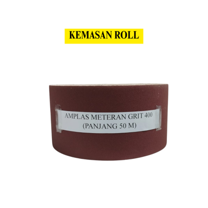 GRIT 400 x 50 M / TM Amplas Kertas Gulung Roll Meteran Halus Kasar Roll