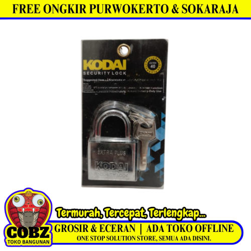 40 MM / KODAI 02 Gembok Pintu Pagar Padlock Anti Maling Leher Pendek