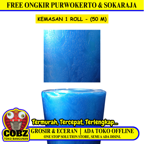 0.6 MM x 100 CM x 50 M / FLEXILON NEO Fiber Pintu Pagar Teras Blue Roll