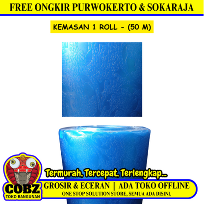 0.6 MM x 100 CM x 50 M / FLEXILON NEO Fiber Pintu Pagar Teras Blue Roll