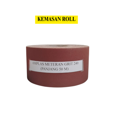 GRIT 320 x 50 M / TM Amplas Kertas Gulung Roll Meteran Halus Kasar Roll