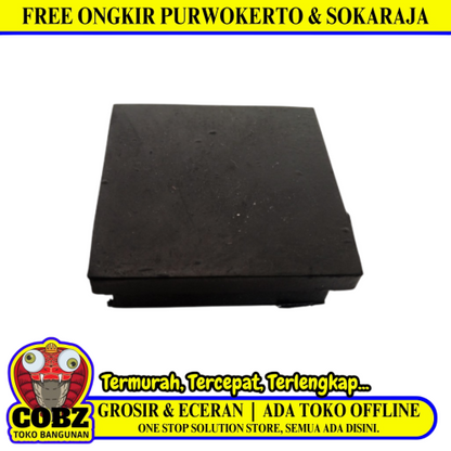 5 CM x 5 CM / TM Karet Pengaman Kaki Rak Besi Hollow Holo Kotak