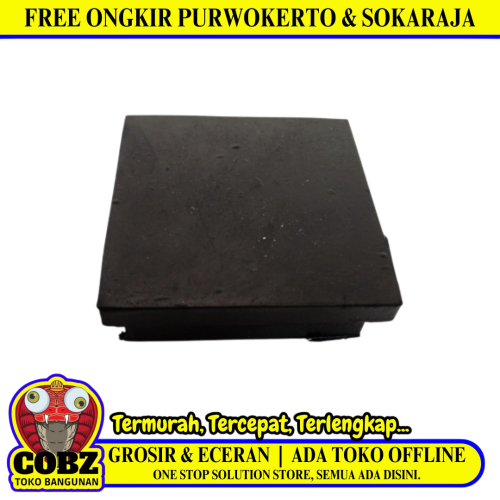 5 CM x 5 CM / TM Karet Pengaman Kaki Rak Besi Hollow Holo Kotak