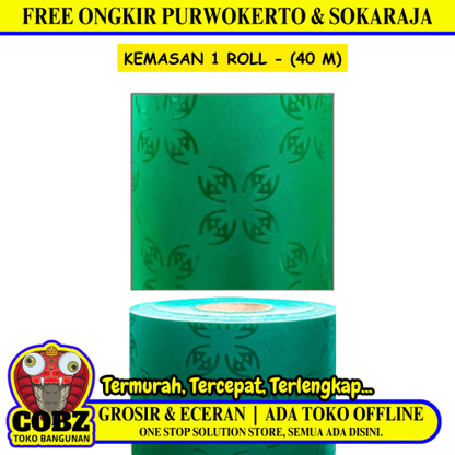 0.7 MM x 100 CM x 40 M / FLEXILON BATIQ Fiber Pintu Pagar Teras Green Roll