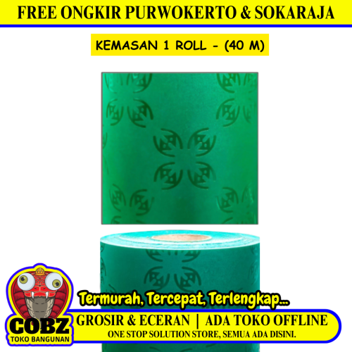 0.7 MM x 100 CM x 40 M / FLEXILON BATIQ Fiber Pintu Pagar Teras Green Roll