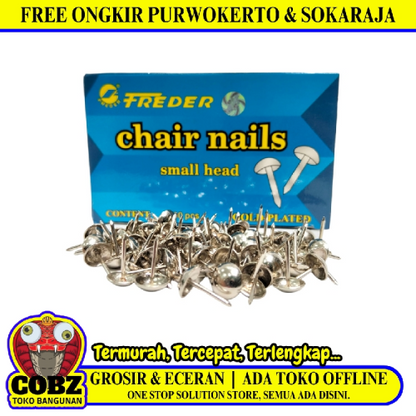 FREDER Paku Pines Pins Klip Payung Kecil Tekan Polos Putih Dus