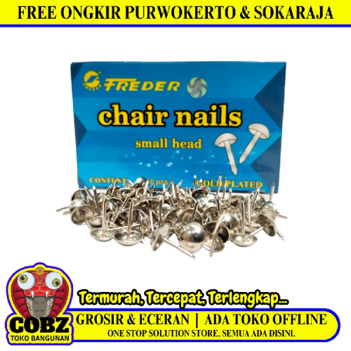 FREDER Paku Pines Pins Klip Payung Kecil Tekan Polos Putih Dus