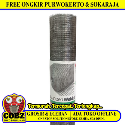 1/4 IN x 1/4 IN x 90 CM x 10 M / H.M.I Kawat Ram Loket Ayakan Pasir Galvanis Roll