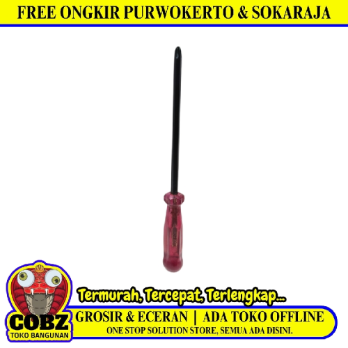 8 IN /  Obeng Screwdriver One Way Plus Gagang Fiber