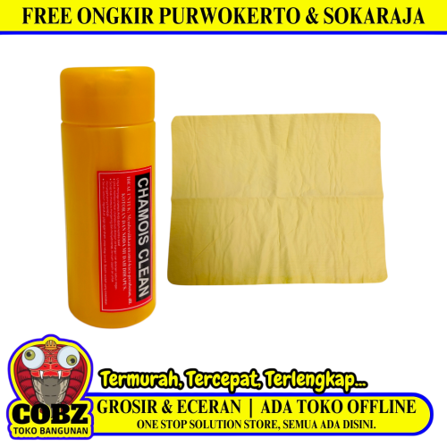 43 CM x 32 CM / CHAMOIS CLEAN Lap Kanebo Chamois Mobil Motor + Tabung Set