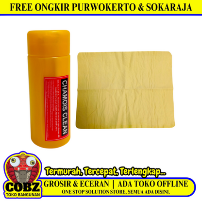 43 CM x 32 CM / CHAMOIS CLEAN Lap Kanebo Chamois Mobil Motor + Tabung Set