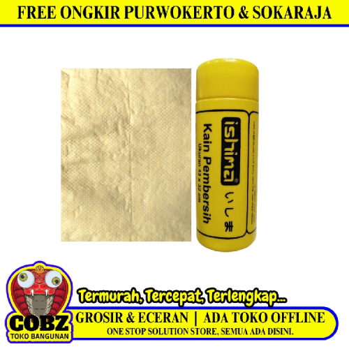 32 CM x 43 CM / ISHIMA Lap Kanebo Chamois Mobil Motor + Tabung Set