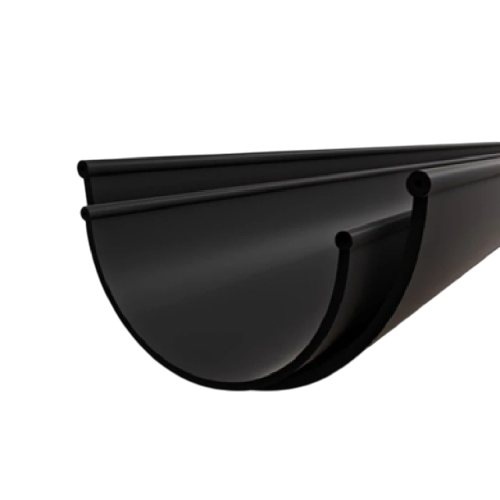 8 IN x 400 CM / HR Talang Air Pipa Belah PVC Hitam Batang