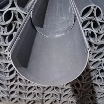 8 IN x 400 CM / HR Talang Air Pipa Belah PVC Hitam Batang