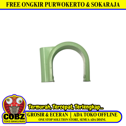 1 IN / HARD Klem Pipa Plat Pipe Clamp Plastik PVC