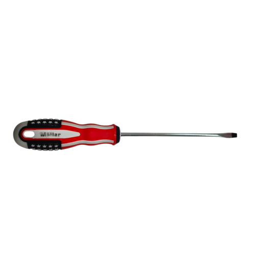 6 IN / MOLLAR Obeng Screwdriver One Way Minus Gagang Karet