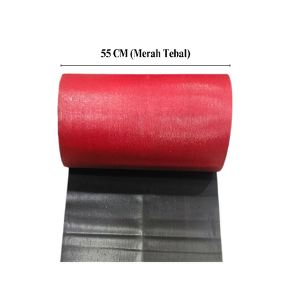 55 CM x 50 M / TM TEBAL Karpet Talang Air Lantai Genteng Merah Roll