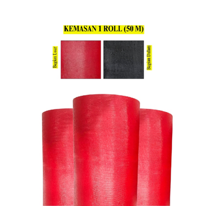 55 CM x 50 M / TM TEBAL Karpet Talang Air Lantai Genteng Merah Roll