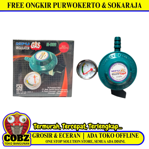 MPU M-089 Regulator Kepala Tabung Gas LPG Tekanan Rendah + Meteran