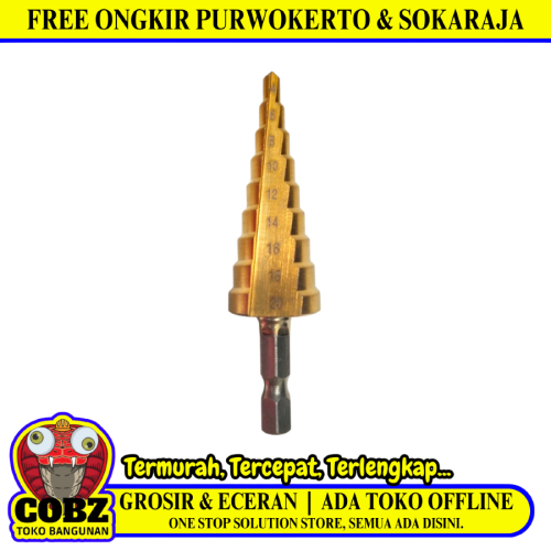 4 MM - 20 MM / SH022 Pagoda Mata Bor Besi Kayu PVC Spiral Step Cone Dril