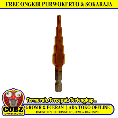 4 MM - 12 MM / SH022 ZCC Pagoda Mata Bor Besi Kayu PVC Spiral Step Cone Dril