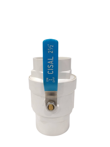 2 1/2 IN / CISAL Stop Kran Polos Ball Valve Engkol Plastik PVC