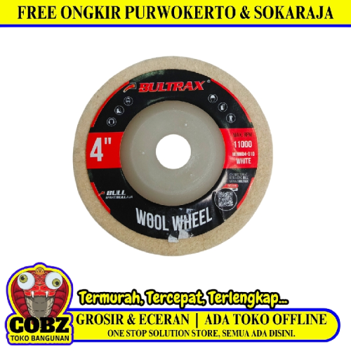 4 IN / BULTRAX Wool Polish Polishing Sponge Poles Putih Pcs