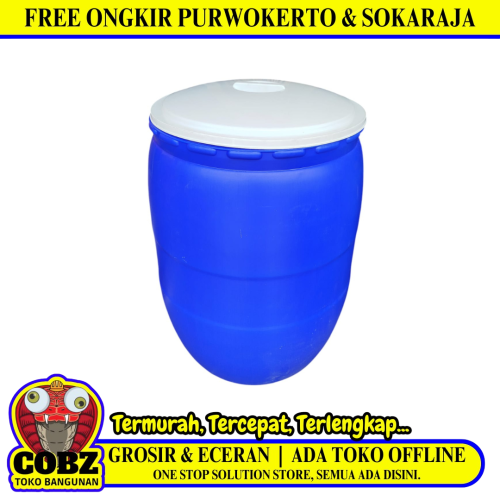 180 L / TM Drum Tong Sampah PVC Biru