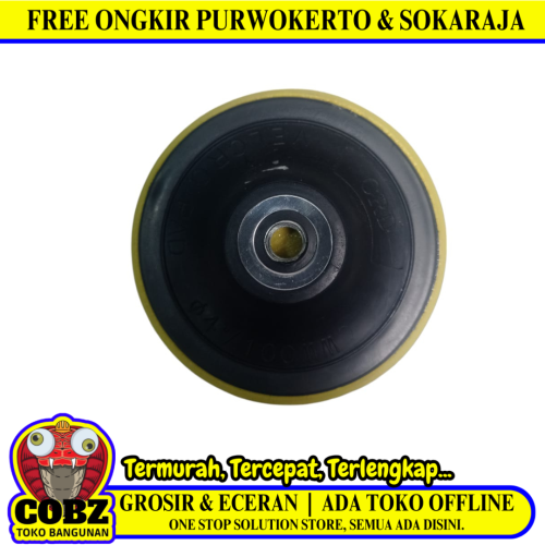 4 IN / CRD Tatakan Dudukan Gerinda Tangan Amplas Velcrow Bulat