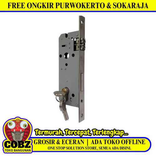 BELMONDO Slot Body Kunci Pintu Geser Lidah Mekar Sliding Door Set