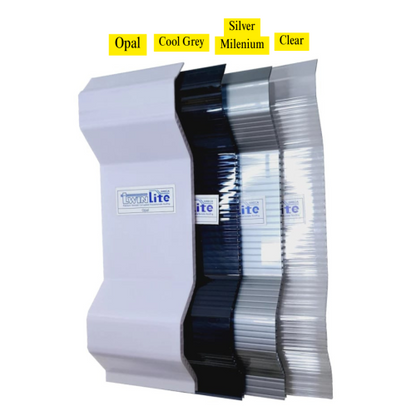 6 MM x 820 MM x 4 M / TWINLITE GRECA Atap U PVC Double Layer Clear Lembar