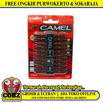 PH 2 x 65 MM / CAMEL Mata Obeng Angin Screwdriver Plus Plus Magnet Set