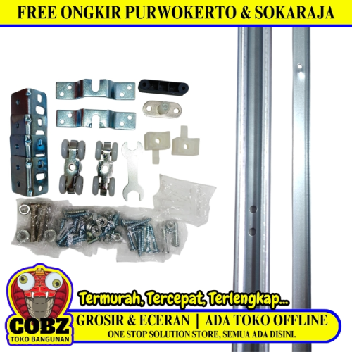 210 CM / EASTGUARD Rel Pintu Geser Sliding Door + Roda Set