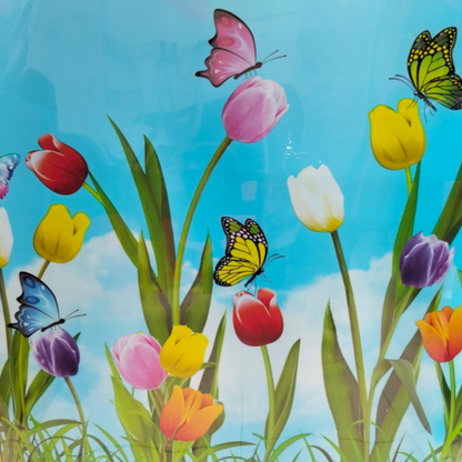 0.5 MM x 100 CM x 30 M / MAXILON FLORA Fiber Pintu Pagar Teras Blue Roll