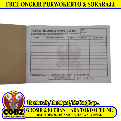 TM Nota Tulis Toko Bangunan COBZ Pcs