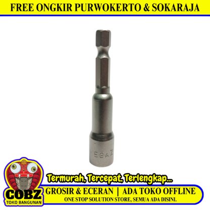 8 MM x 65 MM / VEGAS Mata Bor Kunci Sok Baut Baja Roofing Hex Ecer Biji