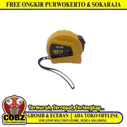5 M / OLIQ Meteran Alat Ukur Tukang Bangunan Measuring Tape