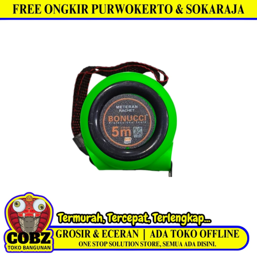 5 M / BONUCCI Meteran Alat Ukur Tukang Bangunan Measuring Tape