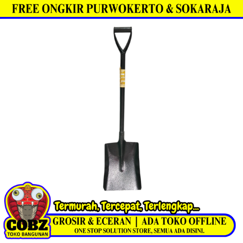 STARK Sekop Pasir Tanah Kebun Taman Proyek Plat Baja Gagang Besi