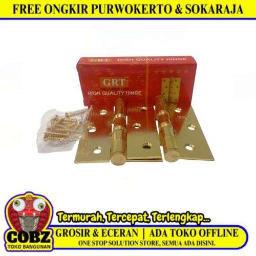 3 IN / GRT GP Engsel Kupu Kupu Pintu Jendela Hinge Stainless Set