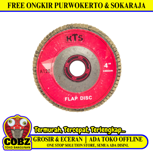 4 IN x GRIT 120 / KTS Flap Disc Mata Gernda Amplas Susun Kipas