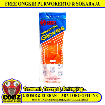 SIZE OS / SATAKA Sarung Tangan Latex Karet Rubber Safety Gloves Set