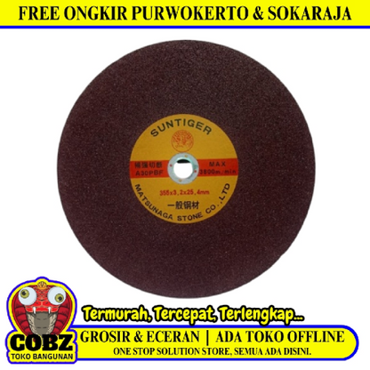 14 IN / SUNTIGER Metal Grinding Mata Gerinda Potong Cutting Besi Baja