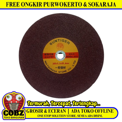 14 IN / SUNTIGER Metal Grinding Mata Gerinda Potong Cutting Besi Baja